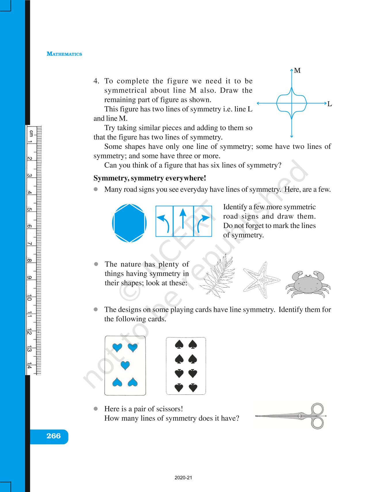 Symmetry - NCERT Book Of Class 6 Mathematics